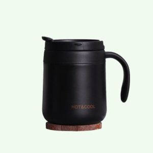 Mug isotherme noir avec poignée