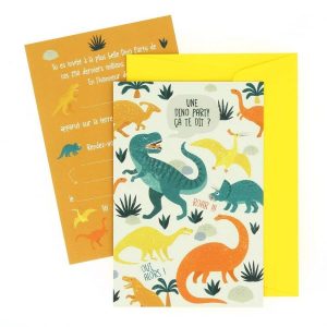 6 cartes d’invitation Dinosaures – Annikids