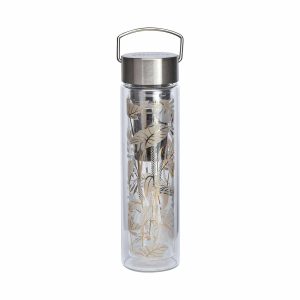 Théière nomade Flowtea EIGENART – TROPIC SUMMER en verre double paroi – 40cl