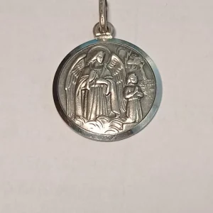 Médaille argent ange gardien 20mm