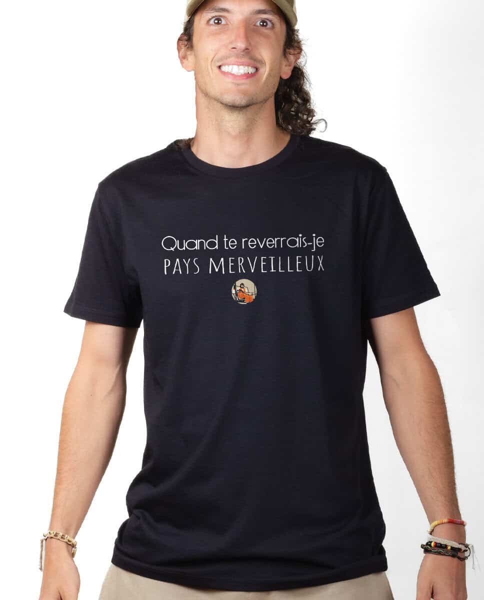 T-SHIRT HOMME : Les Bronzés Quand te reverrais-je pays merveilleux
