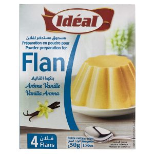 Poudre pour flan – Arôme vanille – Idéal – 50 g