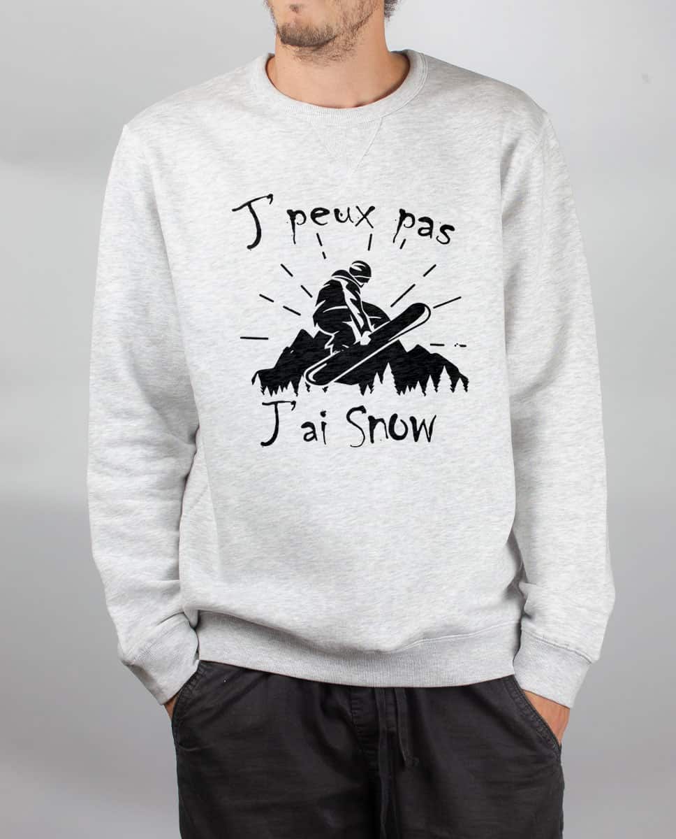 PULL HOMME : J’PEUX PAS J’AI SNOW – Image 3