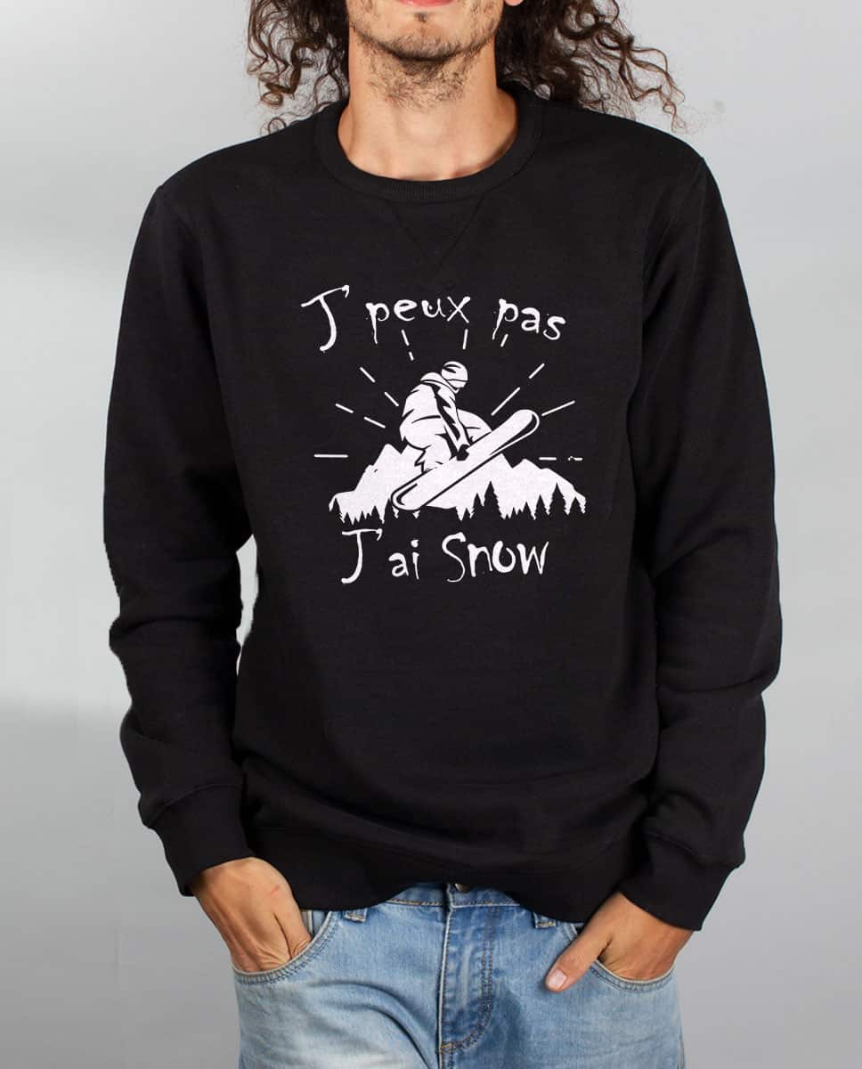 PULL HOMME : J’PEUX PAS J’AI SNOW – Image 2