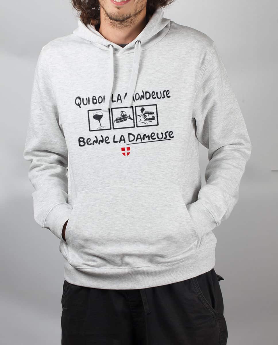 SWEAT HOMME : QUI BOIT LA MONDEUSE BENNE LA DAMEUSE – Image 3