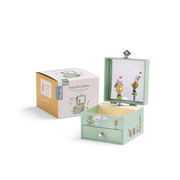 Boîte à musique coffret Trois petits lapins – Moulin Roty – Image 2