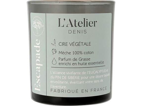 Bougie végétale parfumée Escapade 150g ATELIER DENIS