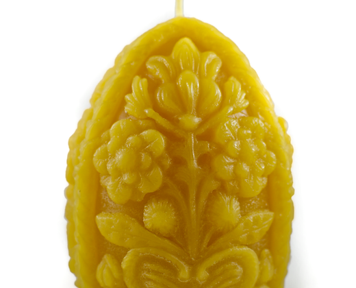 Bougie Œuf décoré en cire d’abeille