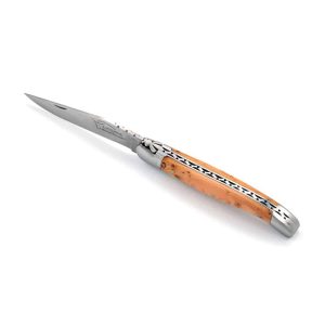 Couteau Laguiole pliant, manche genévrier, 12 cm