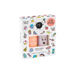 Crac Set 2 vernis + gommettes Flamingo et Polly – Nailmatic