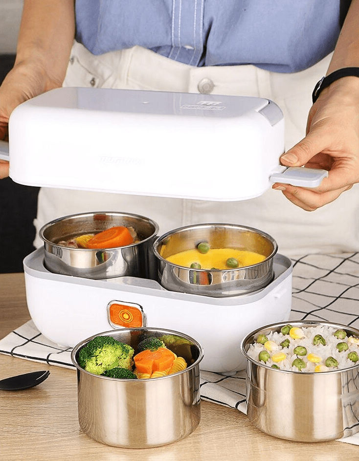 Lunch Box Chauffante Blanche Un Etage – Image 2
