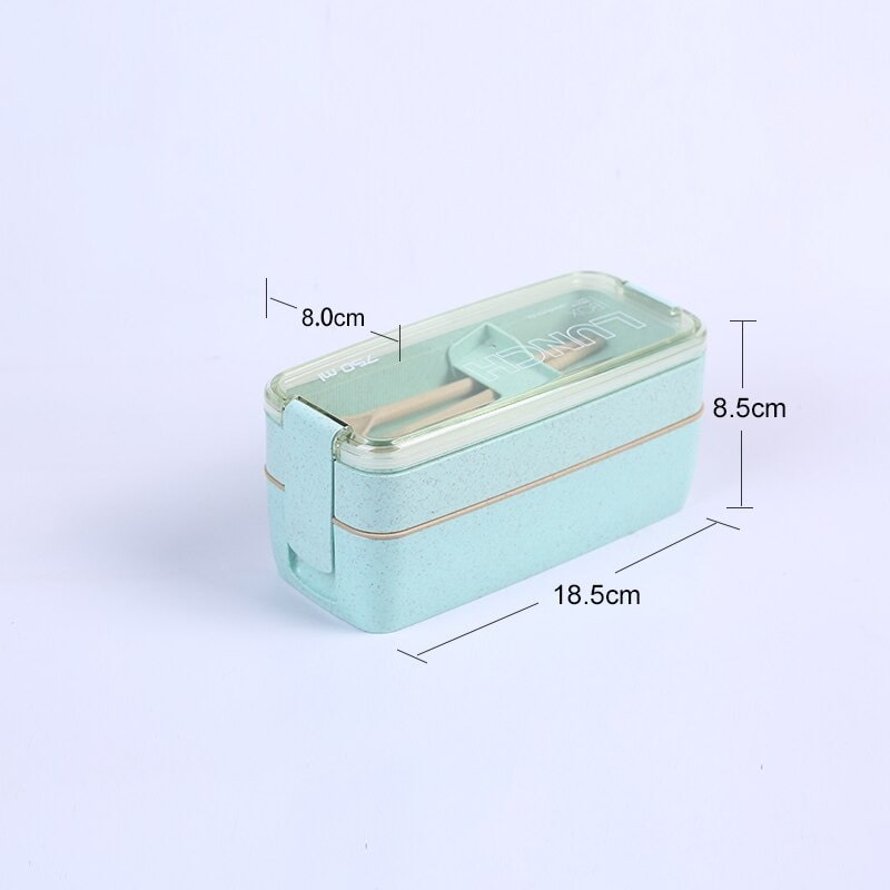 Lunch Box Verte 2 étages – Image 3