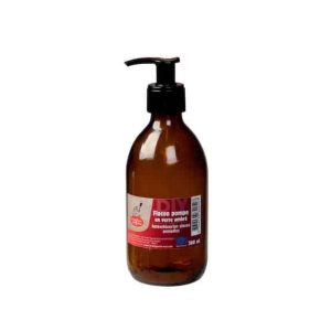 Flacon pompe vide – Verre ambré 300ml LA DROGUERIE ÉCOLOGIQUE