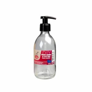 Flacon pompe vide – Verre blanc 300ml LA DROGUERIE ÉCOLOGIQUE