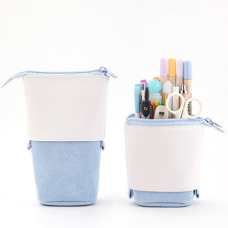 Trousse Pop Up Cuir – Bleue – Image 2