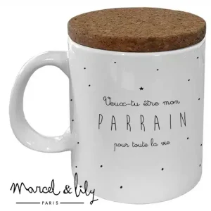 Mug Veux-tu être mon parrain ? – Marcel et Lily