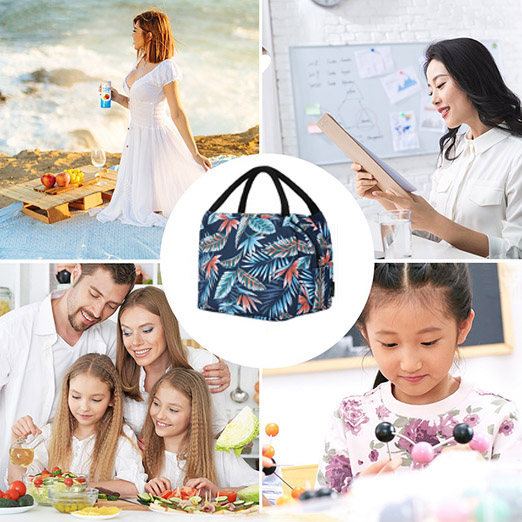 Petit Lunch Bag Femme Feuilles – Image 5